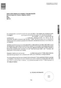 Respuesta de Informe de venta de VPO