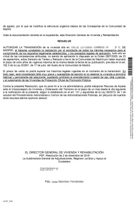 Página 2 del documento de autorización de venta