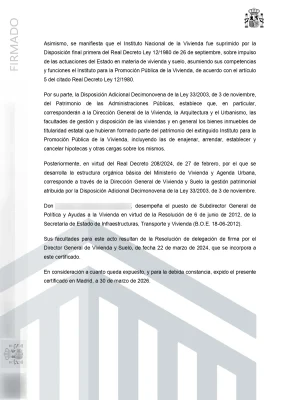 Certificación Administrativa de la Cancelación del Préstamo Hipotecario del Instituto Nacional de la Vivienda
